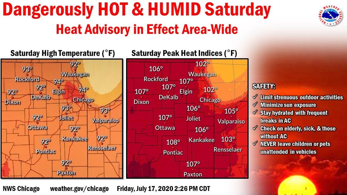 Heat Advisory in Effect for WSPY Listening Area on Saturday Local