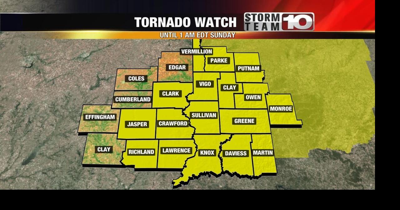 Tornado Watch issued for much of the Wabash Valley Forecast