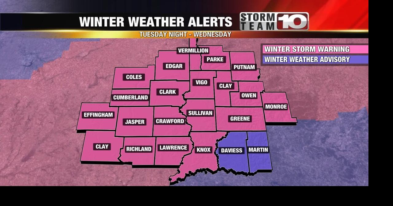 Winter Storm Warning issued for the Wabash Valley Forecast