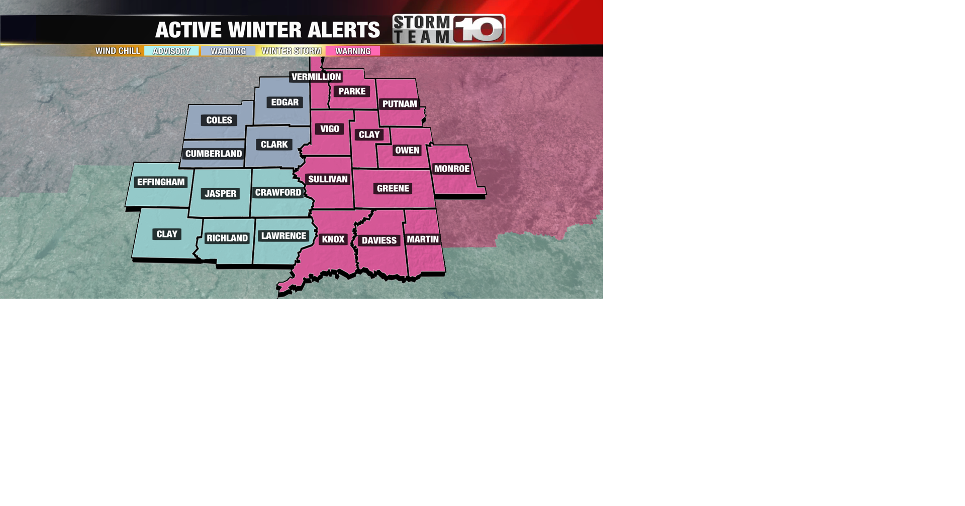 Winter storm, wind chill alerts continue across the Wabash Valley