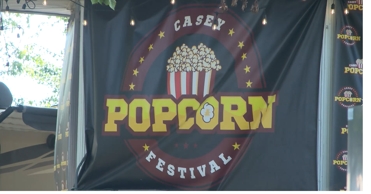 Casey, Illinois residents enjoy free popcorn at the 35th Annual Popcorn