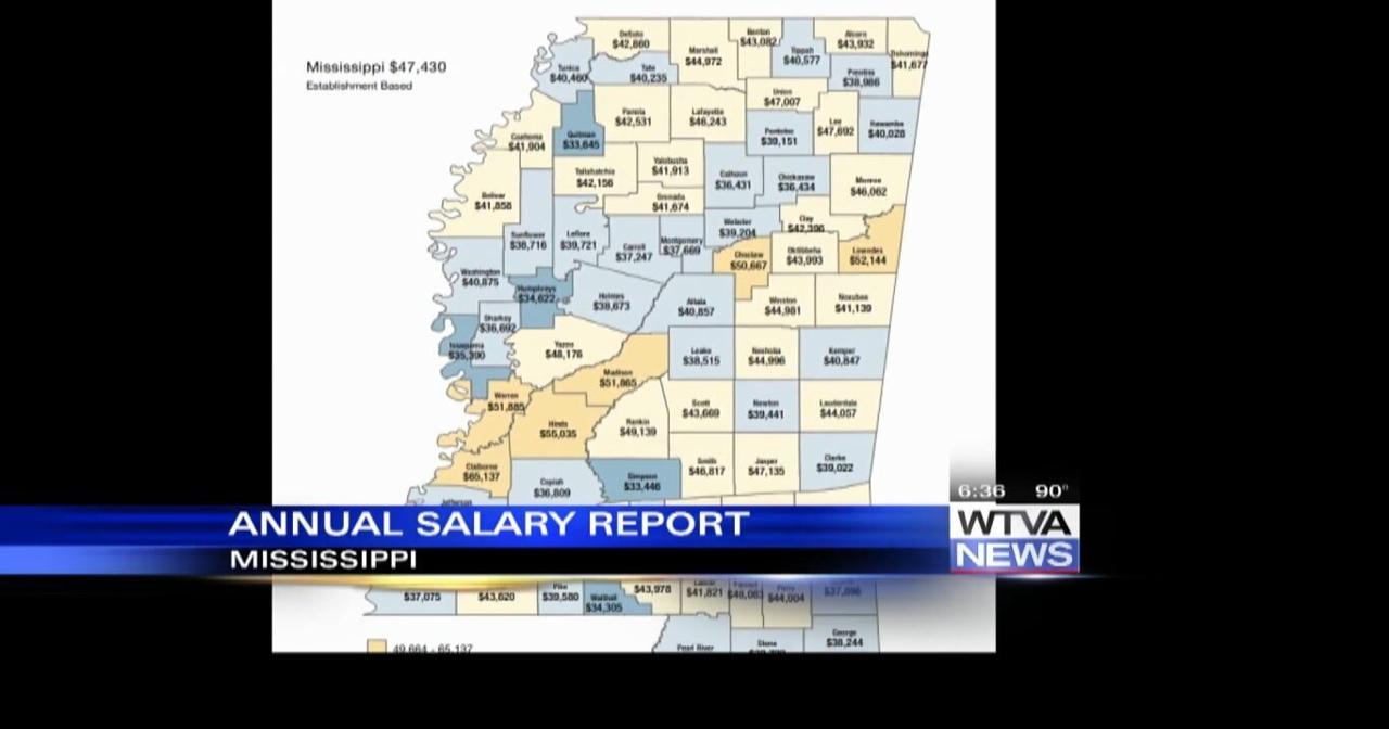 VIDEO Annual report shows average salary by Mississippi county