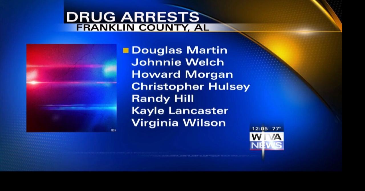 Seven drug arrests made in Franklin County, Alabama Video
