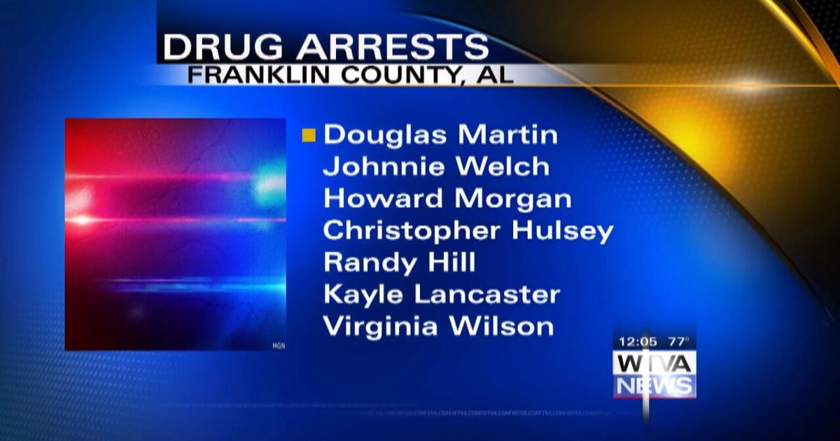 Seven drug arrests made in Franklin County, Alabama Video