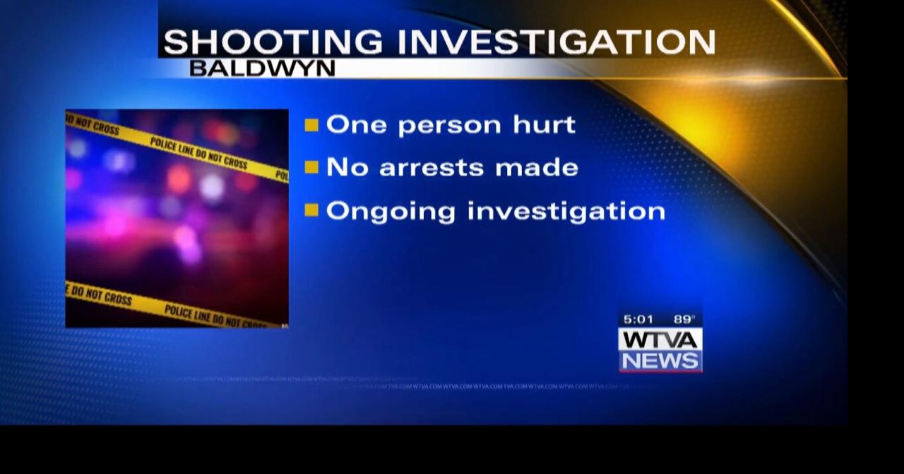 Baldwyn Police Department investigates a weekend shooting Video