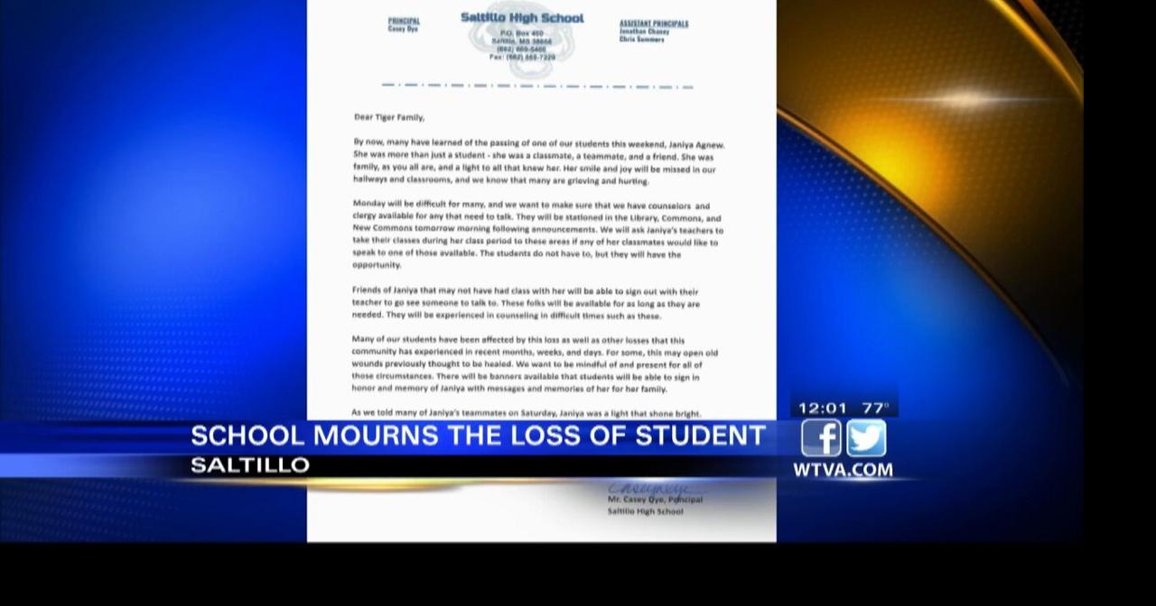Saltillo High School mourns the death of a student Video