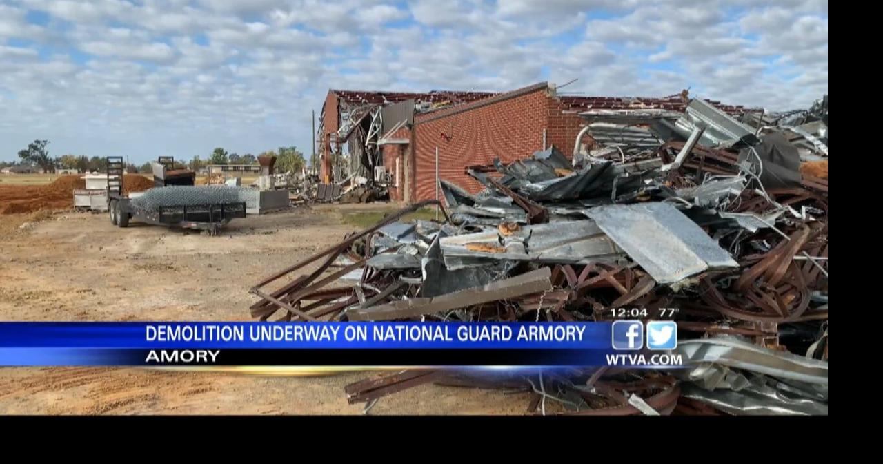 Demolition started on National Guard Armory in Amory Video