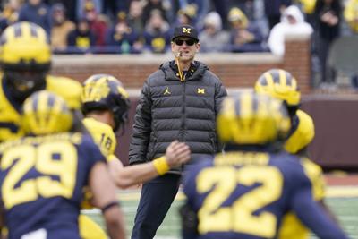 Big Ten bans Michigan coach Jim Harbaugh from final 3 games over