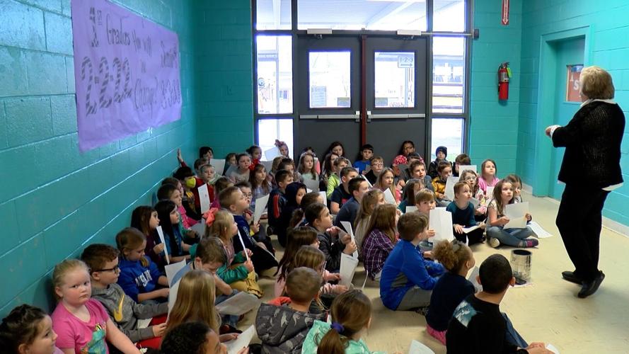 Mantachie first graders burying time capsule Local