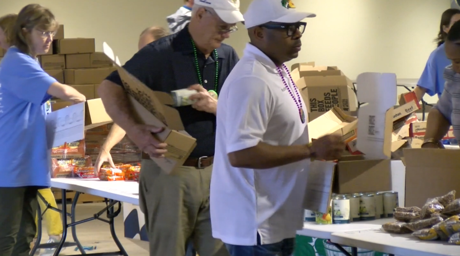 Food collected during March of the Mayors packed in Tupelo News