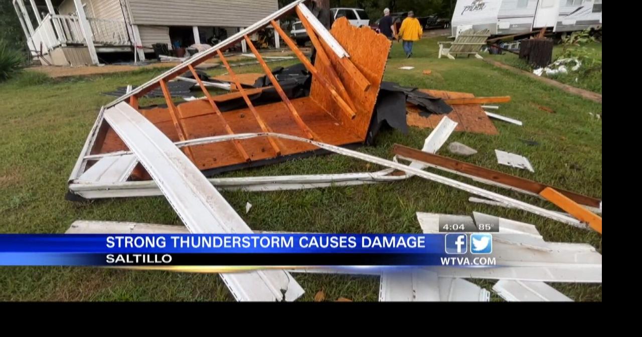 VIDEO Storms Monday caused some damage in Saltillo Video