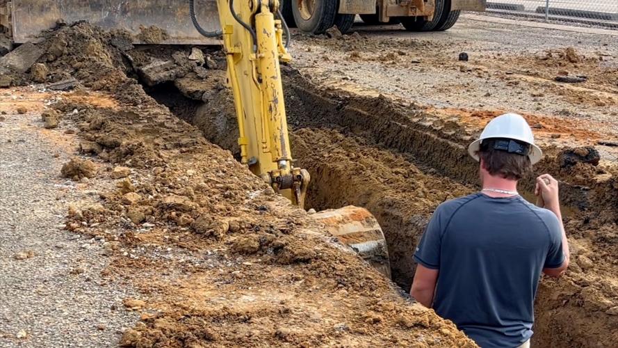 Nettleton in the process of replacing old pipes Local