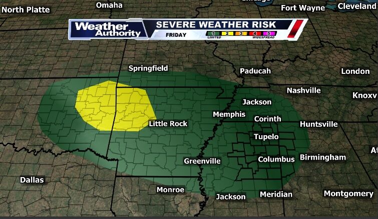 Still dry for most of our Friday, however heavy thunderstorms in store ...