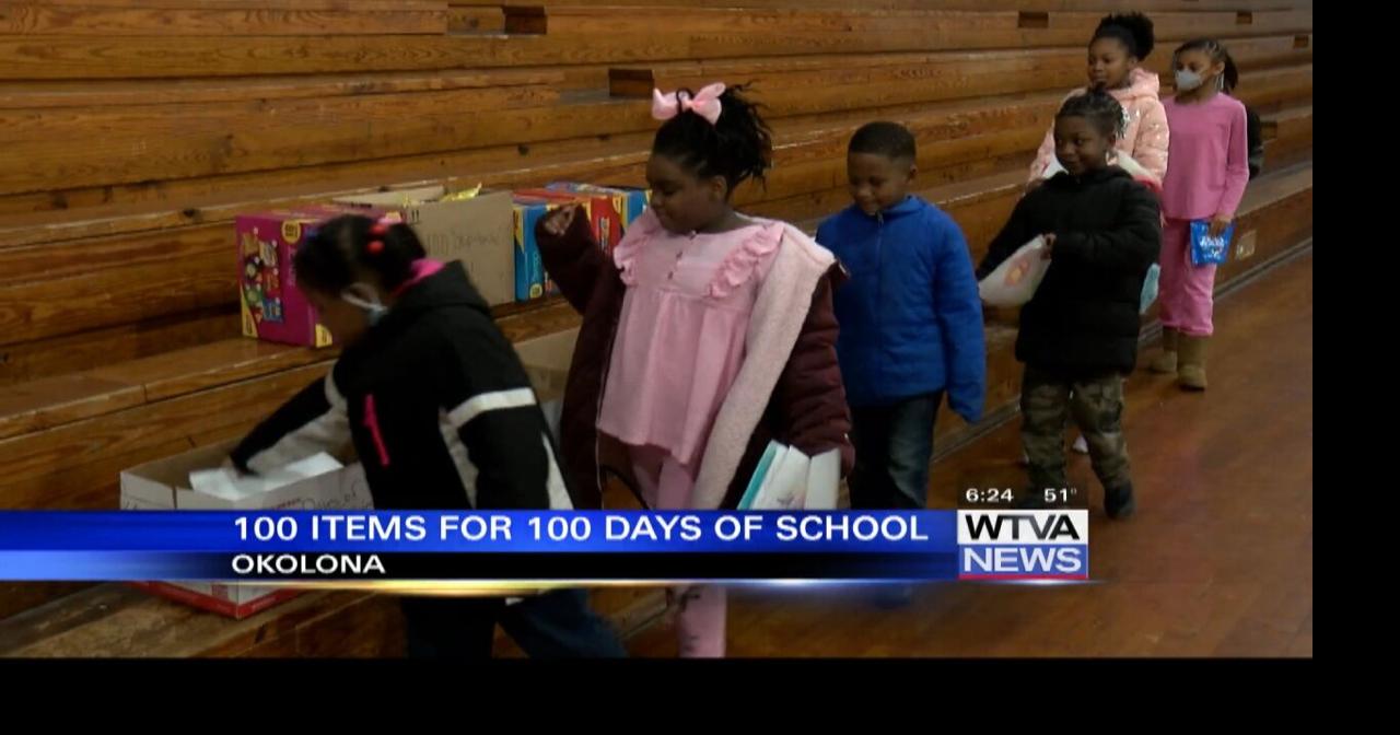 Okolona Elementary students donate 100 items to celebrate 100 days of