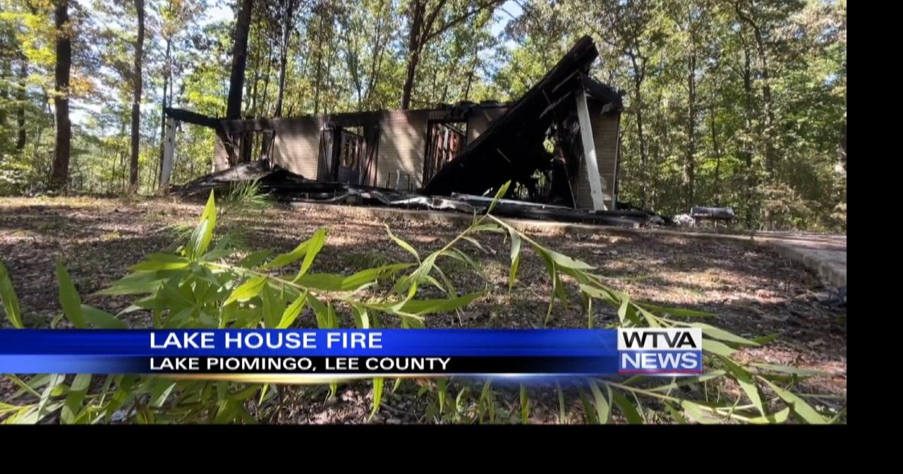 Fire destroyed house near Lake Piomingo in Lee County Video