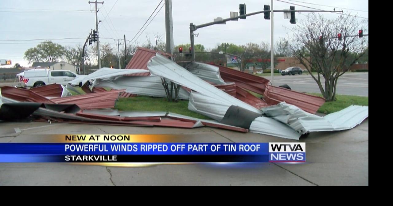 Sunday night storm damaged Starkville business