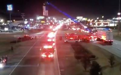 Procession for Lowndes County fire chief Wayne Doyle