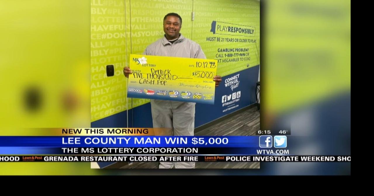 Lee County man wins big in MS Lottery Corporation's Cash Pop Video