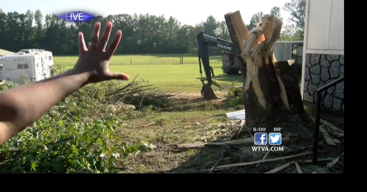 VIDEO Severe weather swept through Potts Camp on Wednesday Video