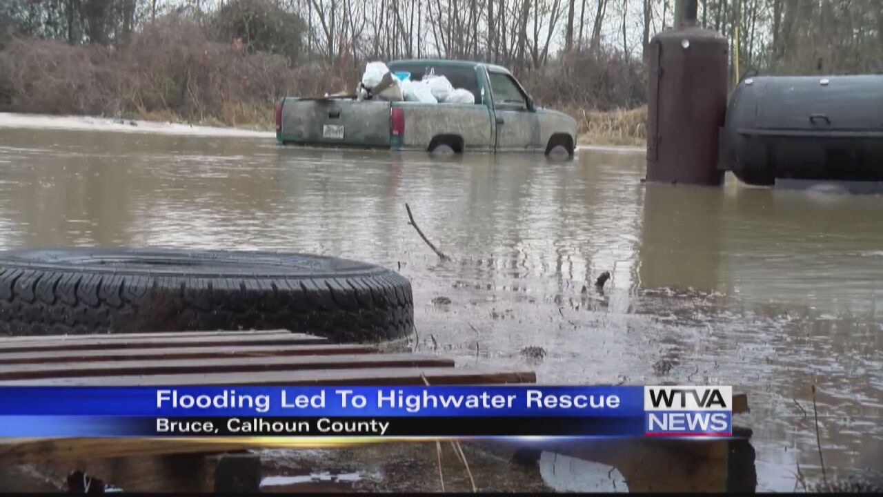 Flooding led to roadway rescue in Calhoun County