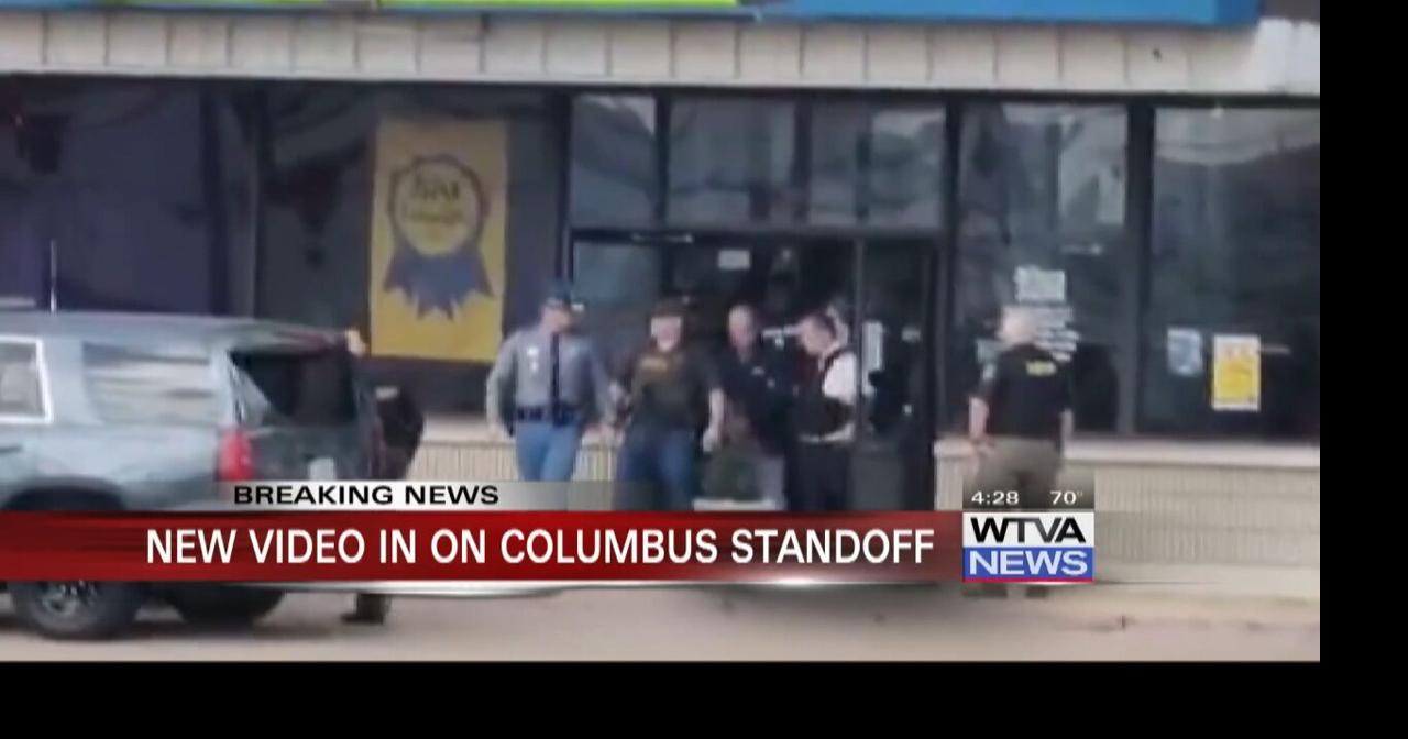 New video shows standoff suspect exiting Columbus business Video