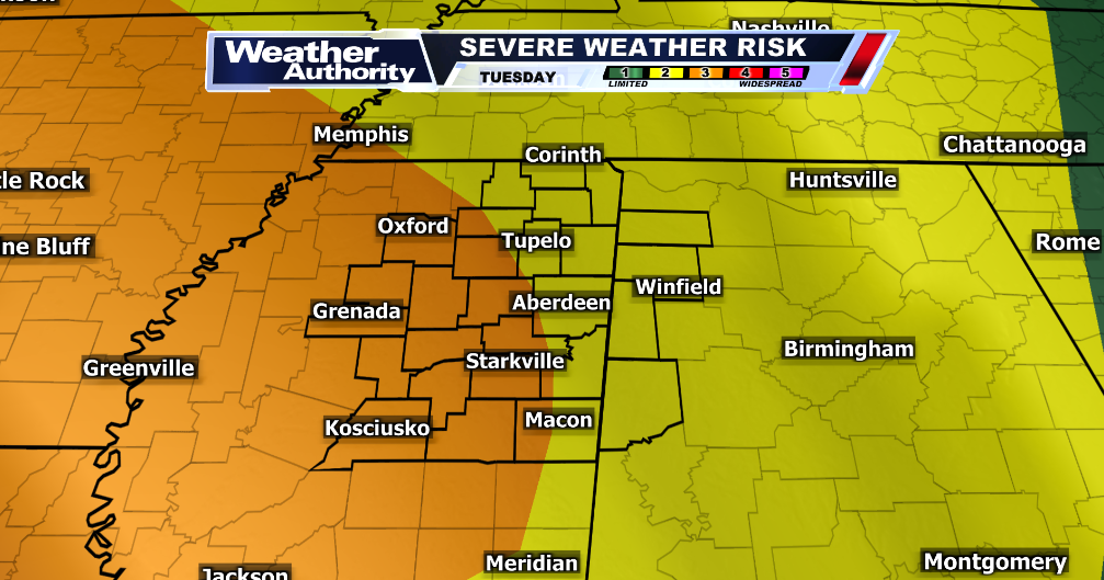 WATCH LIVE - 3/5 severe weather risk this afternoon and evening