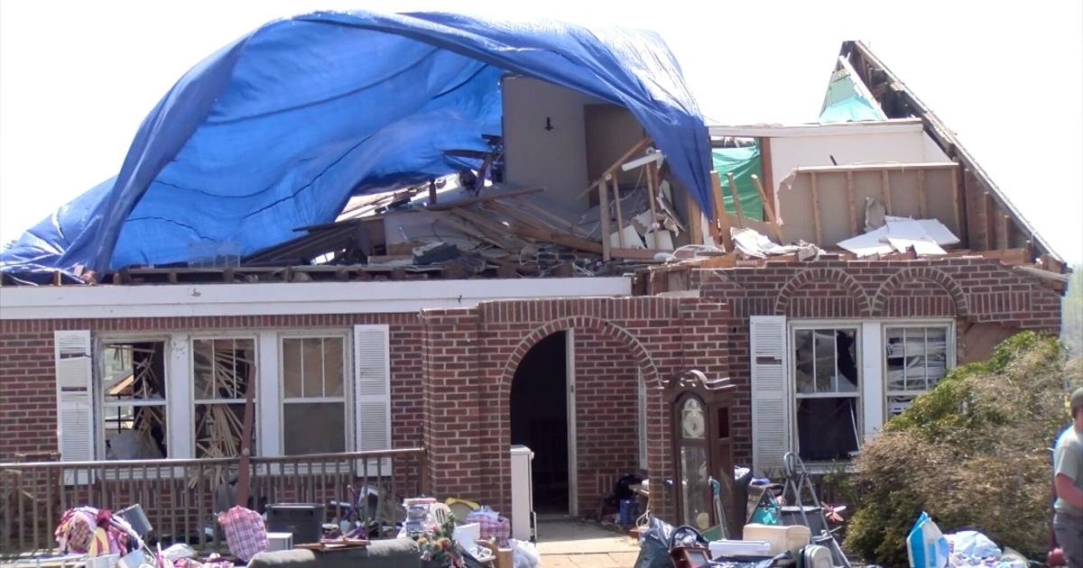 Tornado damage in McNairy County, TN. Photo Date April 4, 2025.