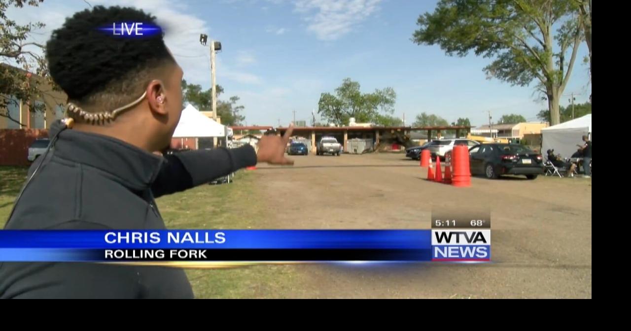 Good Morning America anchor Robin Roberts visiting tornado victims in