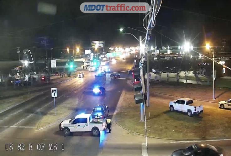 MDOT camera in Greenville showing heavy law enforcement presence