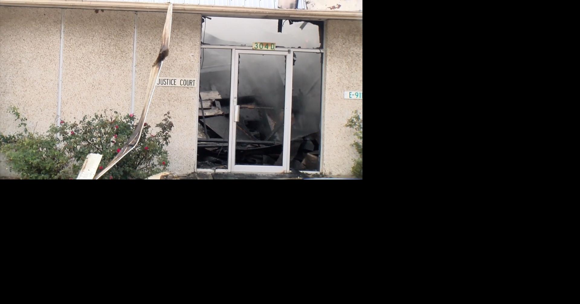 Fire at Itawamba County Justice Court building on July 2 2023 wtva com