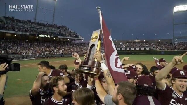 MSU 2021 College World Series Trophy replica