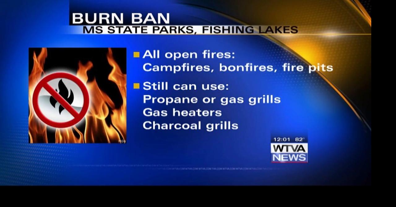 Burn ban in effect for all Mississippi state parks and fishing lakes