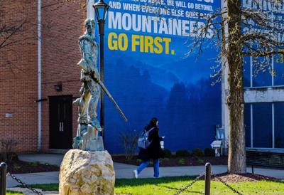 WVU Mountaineer statue -- MAIN