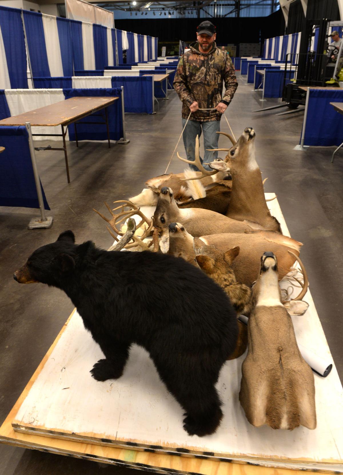 PHOTOS Setting up the WV Hunting and Fishing Show Hunting & Fishing