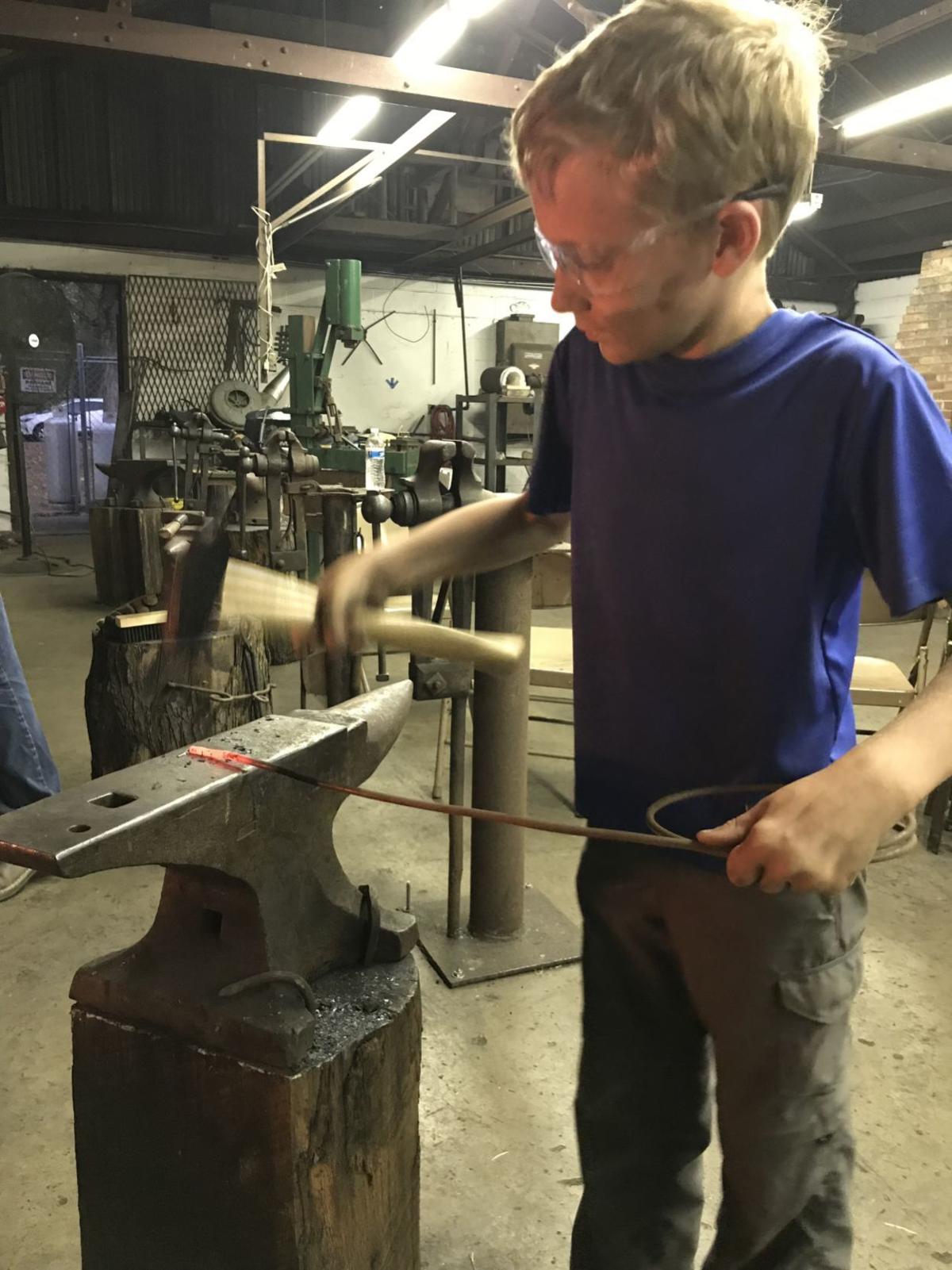 Wv Travel Team Forging A Bond At A Blacksmith Conference Travel - iron mace blox piece