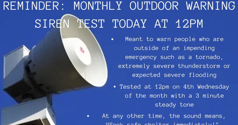 Kanawha County monthly outdoor warning siren test: Details | Kanawha ...