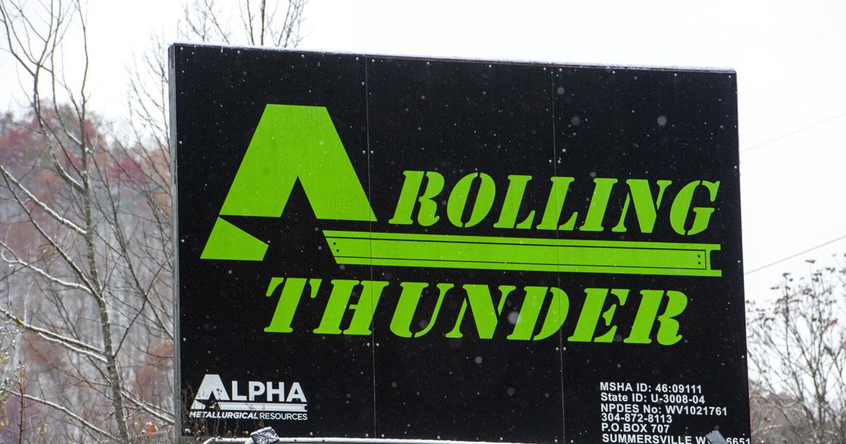Kohlebergarbeiter aus Elkview in der Rolling Thunder-Mine in Nicholas ...