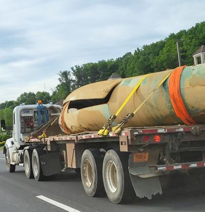 Pipe hauled away