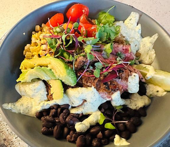 Carne asada bowl from Coco's Kitchen + Cafe