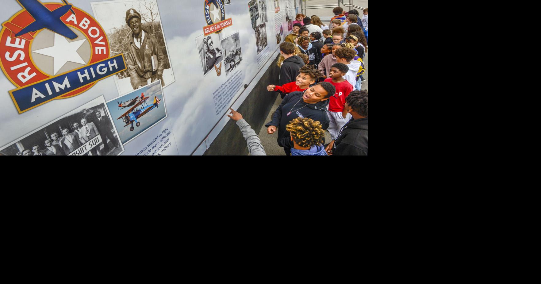 PHOTOS: Students visit Tuskegee Airmen exhibit at Yeager | News ...
