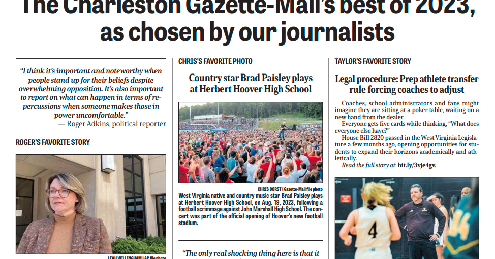 Best Charleston Gazette-Mail journalism of 2023 | Kanawha Valley