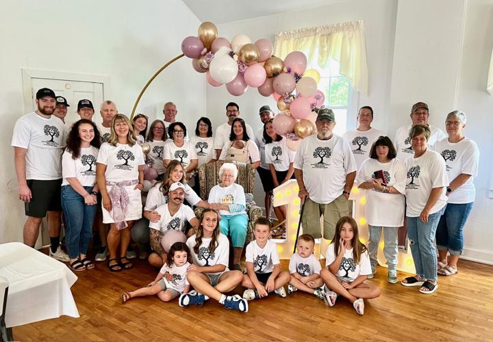 Courtesy photo of Louise Jividen and her family during party Sunday, July 20..jpeg