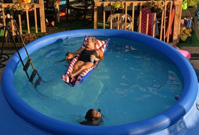 Hot weather, pool fun