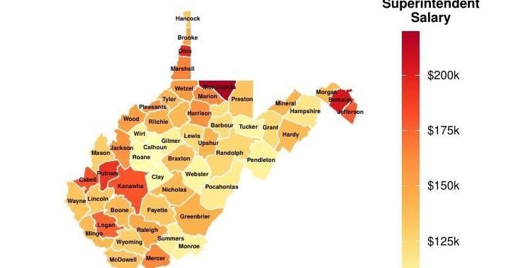 WV superintendent salaries, pay-per-student breakdowns for 2025-26; here’s a list