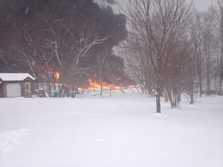 Governor declares State of Emergency after oil train derails, sets house ablaze