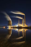 John E. Amos plant at night