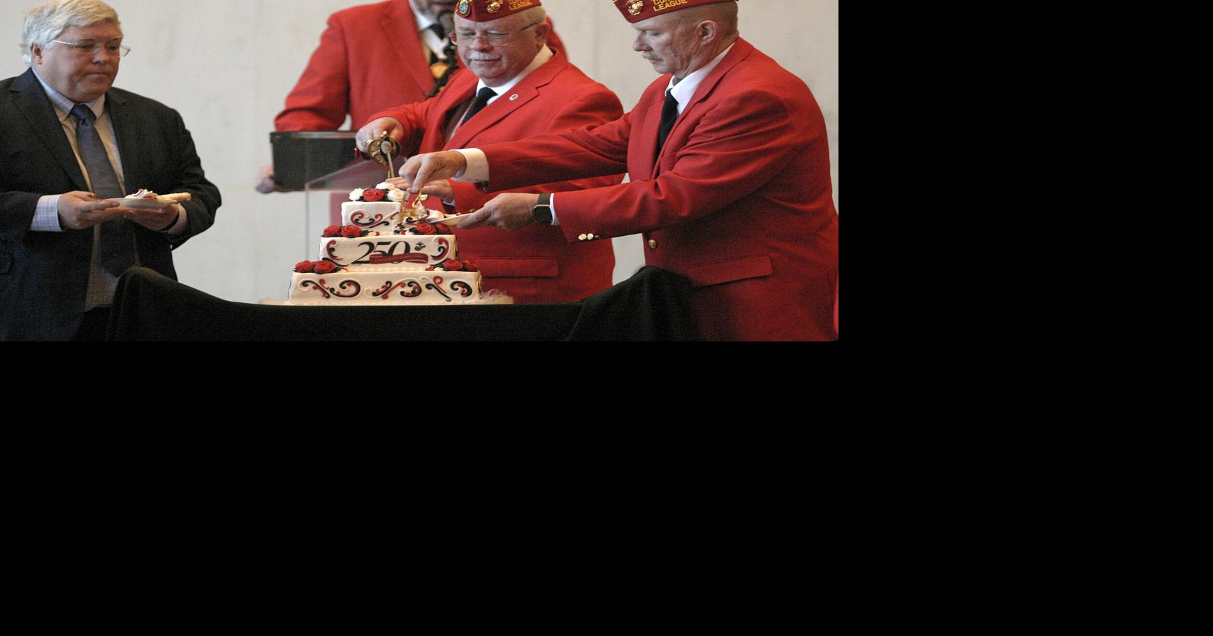 Marine Corps League celebrates 250th anniversary of Corps with cake at ...