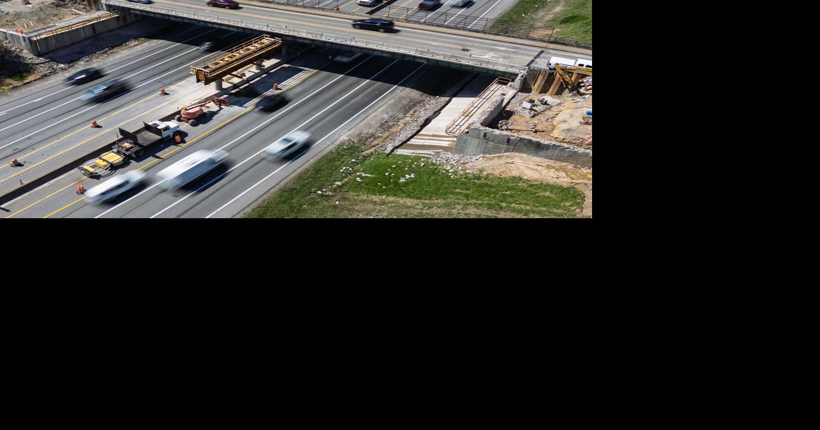 I-64 to temporarily close for work on Montrose Drive Overpass Bridge starting Monday