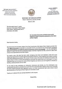 House Petition to Lift Capitol Restrictions