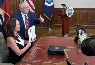 Patrick Morrisey and Agriculture Secretary Brooke Rollins